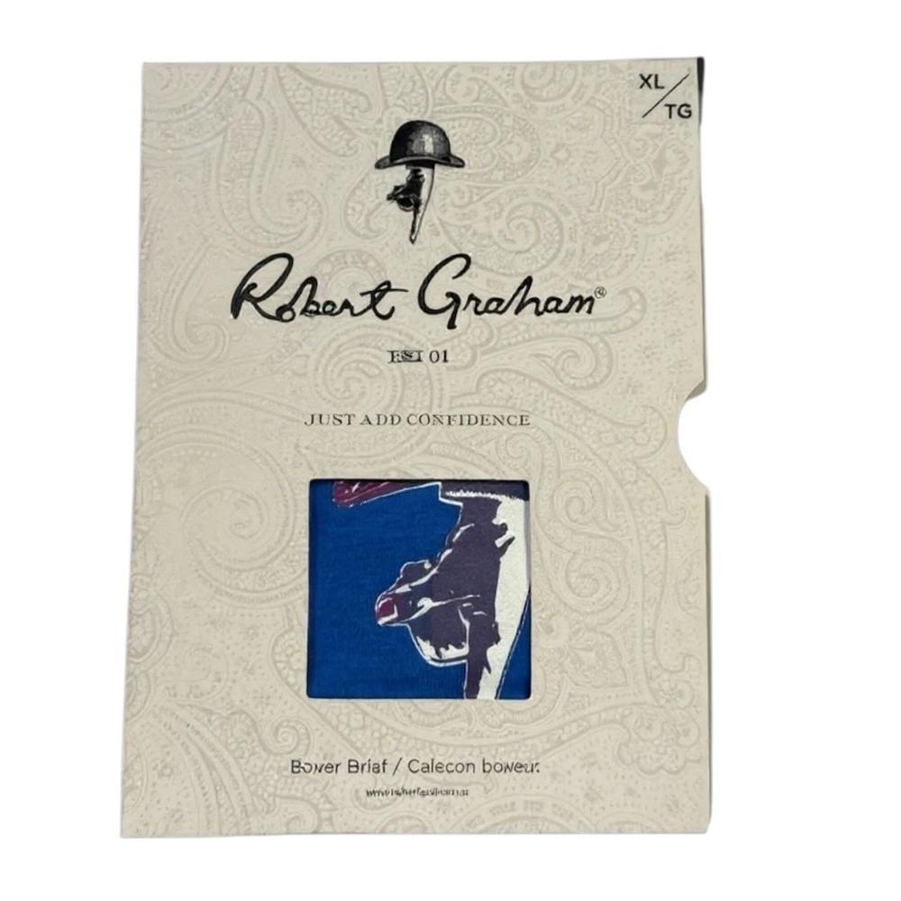 Robert Graham Blue Boxer Briefs XL NIB